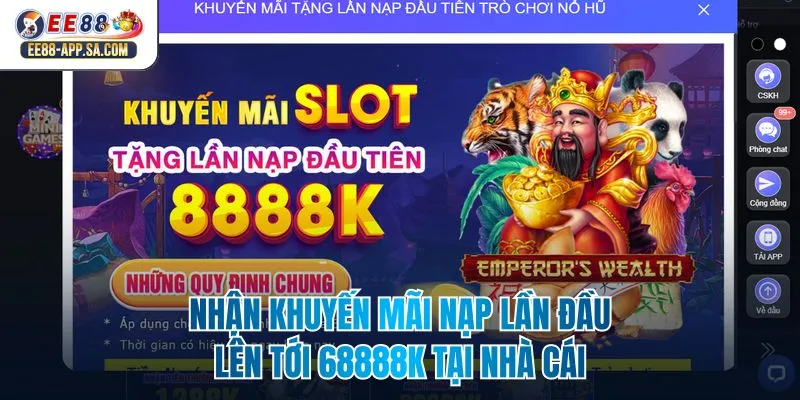 Nhận Khuyến Mãi Nạp Lần Đầu Lên Tới 68888k Tại Nhà Cái