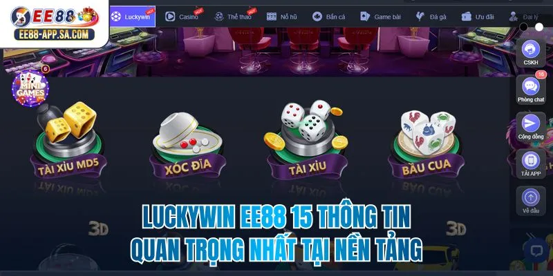 Luckywin EE88 15 Thông Tin Quan Trọng Nhất Tại Nền Tảng