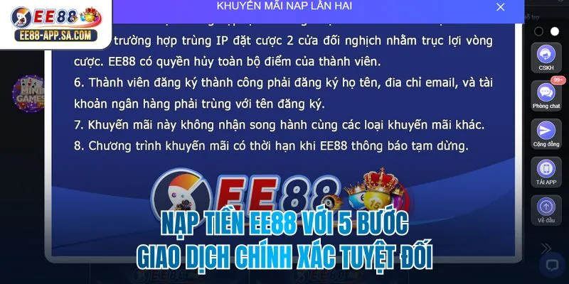 Nạp Tiền EE88 Với 5 Bước Giao Dịch Chính Xác Tuyệt Đối