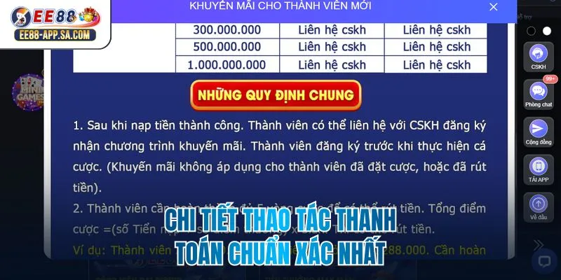 Chi tiết thao tác thanh toán chuẩn xác nhất