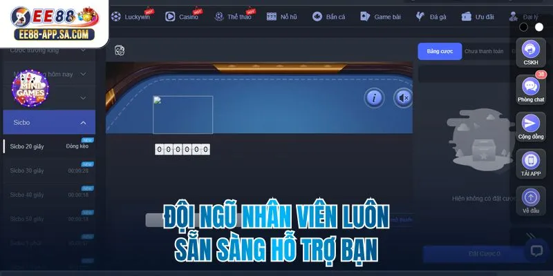 Đội ngũ nhân viên luôn sẵn sàng hỗ trợ bạn