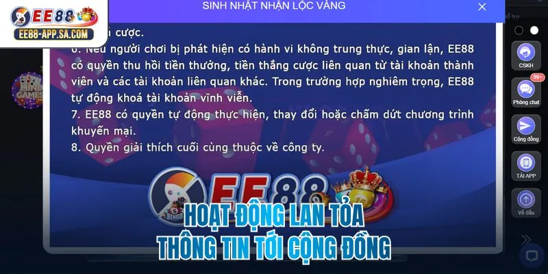 Hoạt động lan tỏa thông tin tới cộng đồng