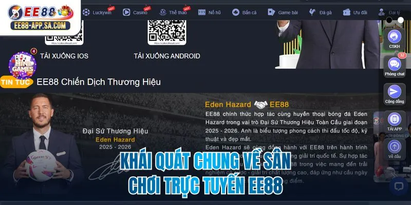 Khái quát chung về sân chơi trực tuyến EE88