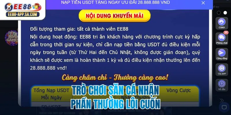 Trò chơi săn cá nhận phần thưởng lôi cuốn